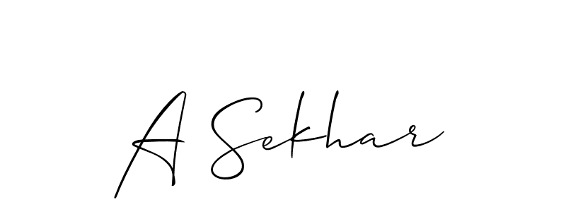 Also we have A Sekhar name is the best signature style. Create professional handwritten signature collection using Allison_Script autograph style. A Sekhar signature style 2 images and pictures png