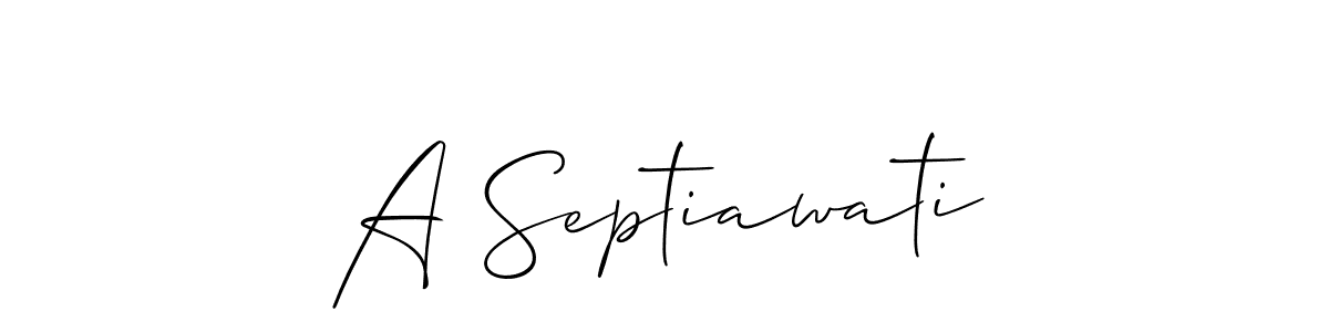 How to Draw A Septiawati signature style? Allison_Script is a latest design signature styles for name A Septiawati. A Septiawati signature style 2 images and pictures png