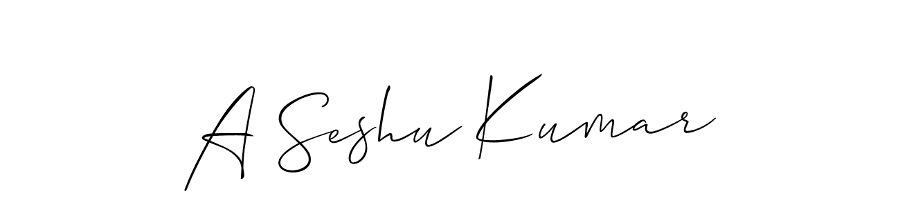 This is the best signature style for the A Seshu Kumar name. Also you like these signature font (Allison_Script). Mix name signature. A Seshu Kumar signature style 2 images and pictures png