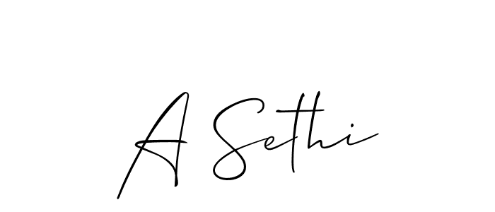 How to Draw A Sethi signature style? Allison_Script is a latest design signature styles for name A Sethi. A Sethi signature style 2 images and pictures png