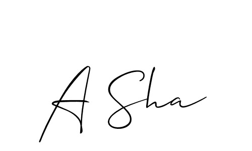if you are searching for the best signature style for your name A Sha. so please give up your signature search. here we have designed multiple signature styles  using Allison_Script. A Sha signature style 2 images and pictures png