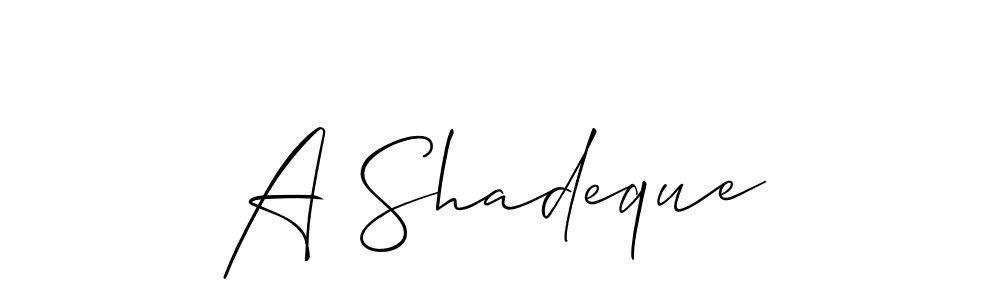 Make a beautiful signature design for name A Shadeque. Use this online signature maker to create a handwritten signature for free. A Shadeque signature style 2 images and pictures png