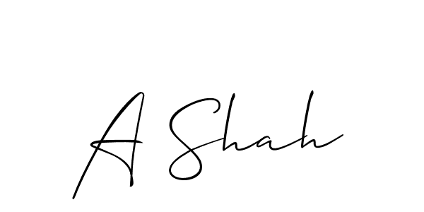 Best and Professional Signature Style for A Shah. Allison_Script Best Signature Style Collection. A Shah signature style 2 images and pictures png