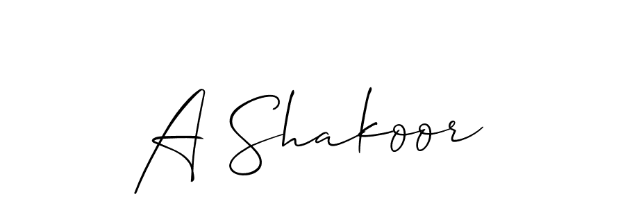 Best and Professional Signature Style for A Shakoor. Allison_Script Best Signature Style Collection. A Shakoor signature style 2 images and pictures png