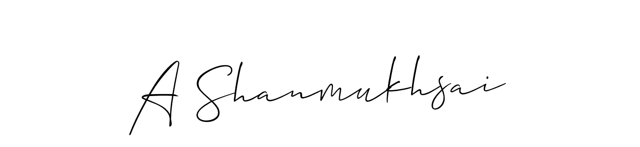 Similarly Allison_Script is the best handwritten signature design. Signature creator online .You can use it as an online autograph creator for name A Shanmukhsai. A Shanmukhsai signature style 2 images and pictures png