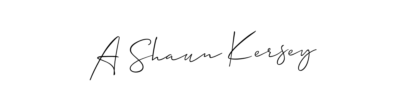 Make a beautiful signature design for name A Shaun Kersey. With this signature (Allison_Script) style, you can create a handwritten signature for free. A Shaun Kersey signature style 2 images and pictures png