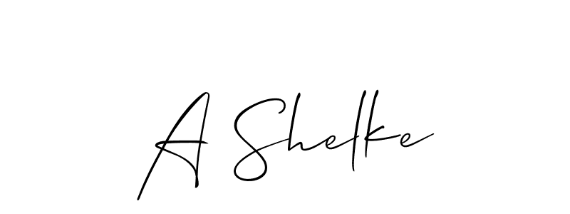 Best and Professional Signature Style for A Shelke. Allison_Script Best Signature Style Collection. A Shelke signature style 2 images and pictures png