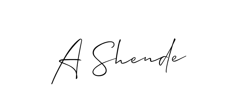 Best and Professional Signature Style for A Shende. Allison_Script Best Signature Style Collection. A Shende signature style 2 images and pictures png