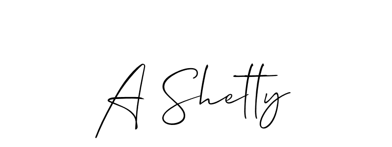 Make a short A Shetty signature style. Manage your documents anywhere anytime using Allison_Script. Create and add eSignatures, submit forms, share and send files easily. A Shetty signature style 2 images and pictures png