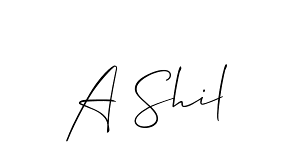 Make a beautiful signature design for name A Shil. With this signature (Allison_Script) style, you can create a handwritten signature for free. A Shil signature style 2 images and pictures png