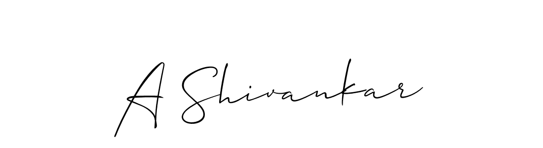 How to make A Shivankar signature? Allison_Script is a professional autograph style. Create handwritten signature for A Shivankar name. A Shivankar signature style 2 images and pictures png