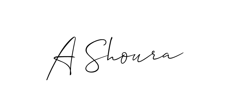 Use a signature maker to create a handwritten signature online. With this signature software, you can design (Allison_Script) your own signature for name A Shoura. A Shoura signature style 2 images and pictures png