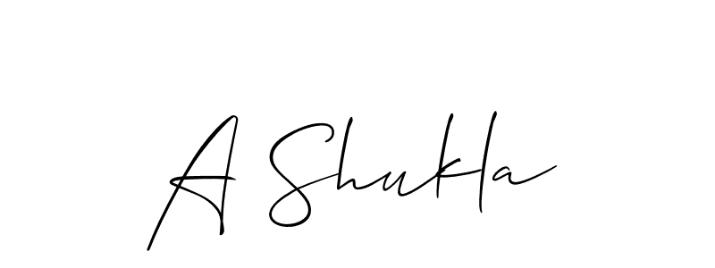 Best and Professional Signature Style for A Shukla. Allison_Script Best Signature Style Collection. A Shukla signature style 2 images and pictures png