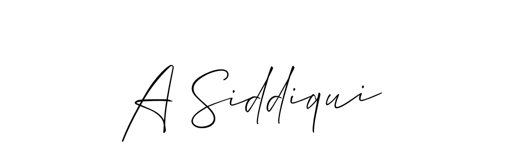 Also we have A Siddiqui name is the best signature style. Create professional handwritten signature collection using Allison_Script autograph style. A Siddiqui signature style 2 images and pictures png