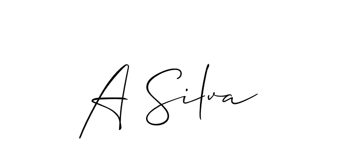 How to make A Silva signature? Allison_Script is a professional autograph style. Create handwritten signature for A Silva name. A Silva signature style 2 images and pictures png