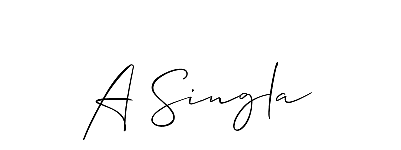 A Singla stylish signature style. Best Handwritten Sign (Allison_Script) for my name. Handwritten Signature Collection Ideas for my name A Singla. A Singla signature style 2 images and pictures png