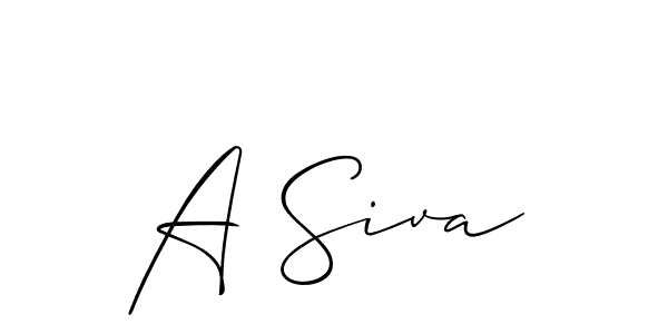 if you are searching for the best signature style for your name A Siva. so please give up your signature search. here we have designed multiple signature styles  using Allison_Script. A Siva signature style 2 images and pictures png