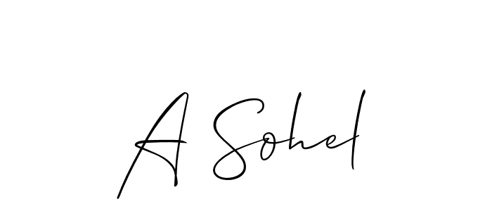 Make a short A Sohel signature style. Manage your documents anywhere anytime using Allison_Script. Create and add eSignatures, submit forms, share and send files easily. A Sohel signature style 2 images and pictures png