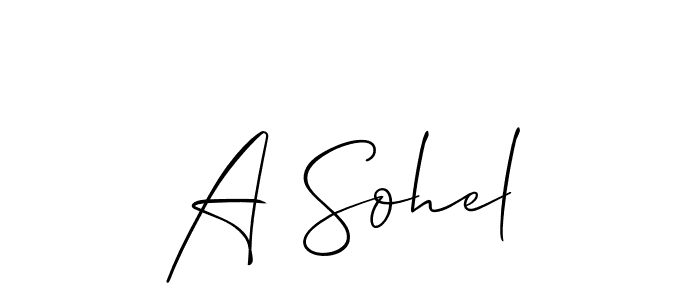 Make a beautiful signature design for name A Sohel. Use this online signature maker to create a handwritten signature for free. A Sohel signature style 2 images and pictures png