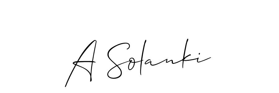 How to make A Solanki name signature. Use Allison_Script style for creating short signs online. This is the latest handwritten sign. A Solanki signature style 2 images and pictures png