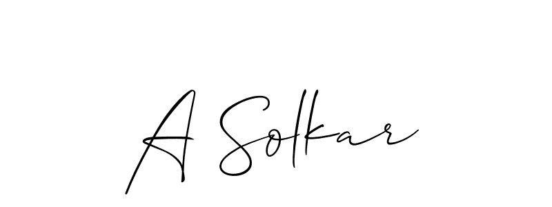 Check out images of Autograph of A Solkar name. Actor A Solkar Signature Style. Allison_Script is a professional sign style online. A Solkar signature style 2 images and pictures png