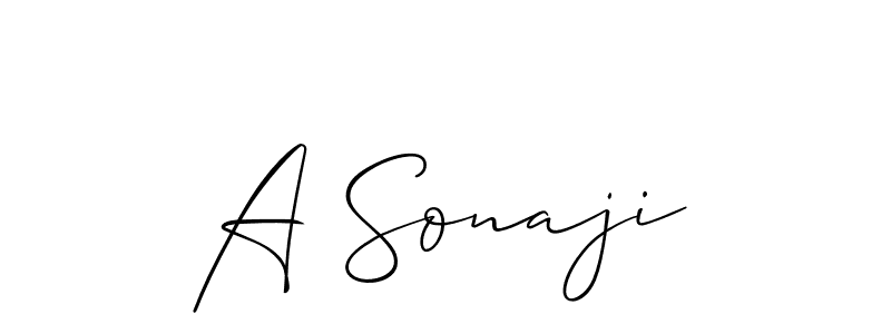 Make a short A Sonaji signature style. Manage your documents anywhere anytime using Allison_Script. Create and add eSignatures, submit forms, share and send files easily. A Sonaji signature style 2 images and pictures png