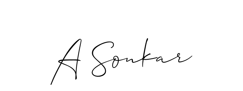 Best and Professional Signature Style for A Sonkar. Allison_Script Best Signature Style Collection. A Sonkar signature style 2 images and pictures png