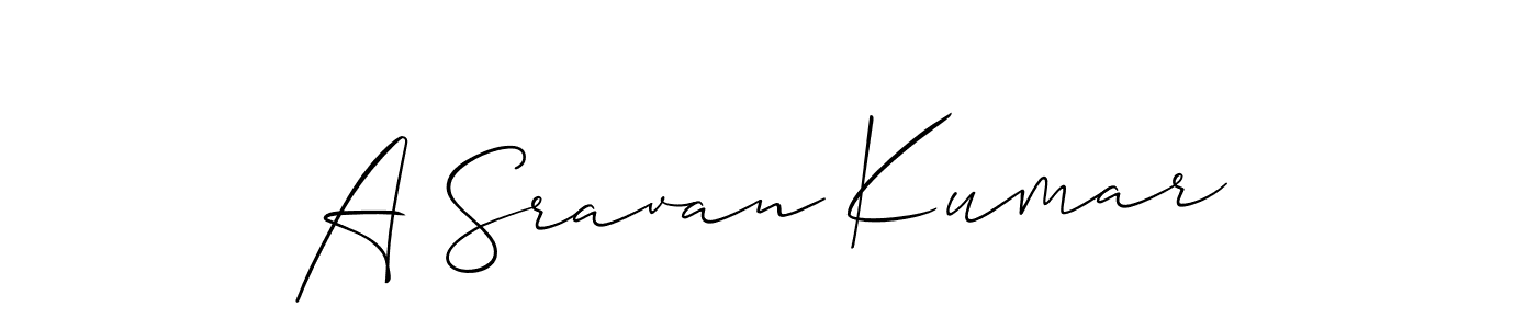 This is the best signature style for the A Sravan Kumar name. Also you like these signature font (Allison_Script). Mix name signature. A Sravan Kumar signature style 2 images and pictures png