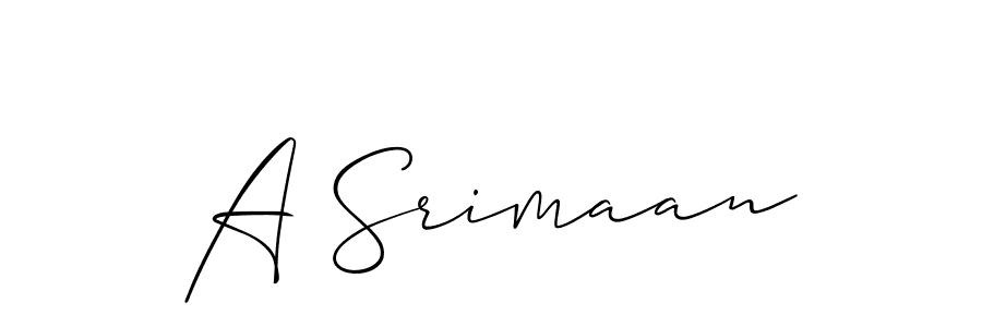 Once you've used our free online signature maker to create your best signature Allison_Script style, it's time to enjoy all of the benefits that A Srimaan name signing documents. A Srimaan signature style 2 images and pictures png