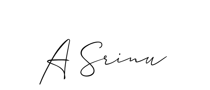 Also You can easily find your signature by using the search form. We will create A Srinu name handwritten signature images for you free of cost using Allison_Script sign style. A Srinu signature style 2 images and pictures png