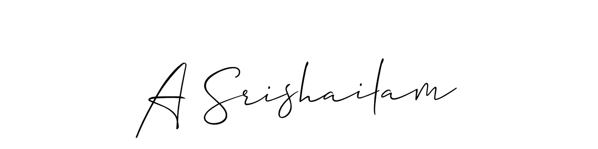 You should practise on your own different ways (Allison_Script) to write your name (A Srishailam) in signature. don't let someone else do it for you. A Srishailam signature style 2 images and pictures png