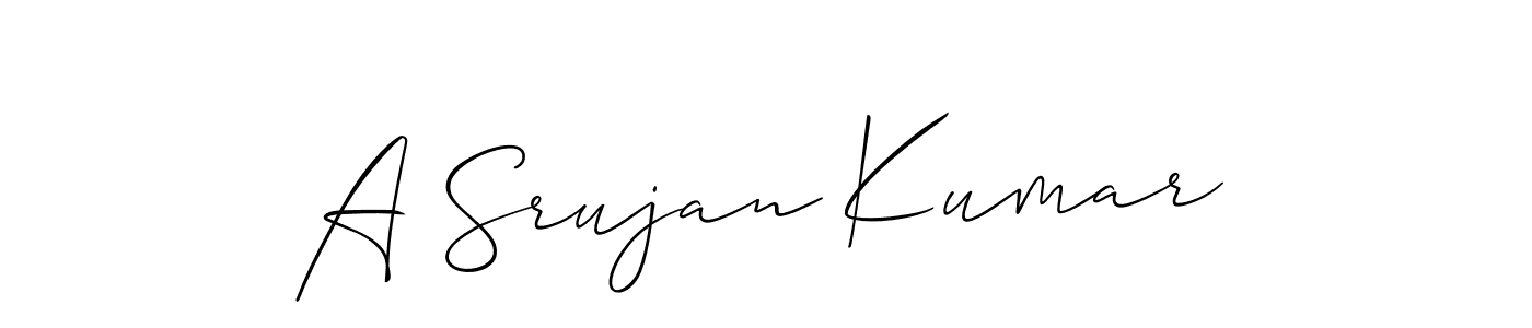 You should practise on your own different ways (Allison_Script) to write your name (A Srujan Kumar) in signature. don't let someone else do it for you. A Srujan Kumar signature style 2 images and pictures png