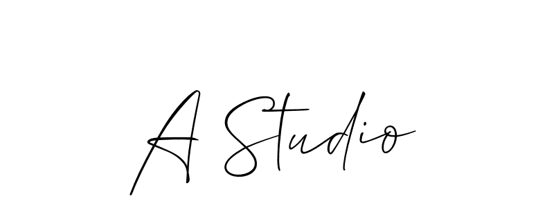if you are searching for the best signature style for your name A Studio. so please give up your signature search. here we have designed multiple signature styles  using Allison_Script. A Studio signature style 2 images and pictures png