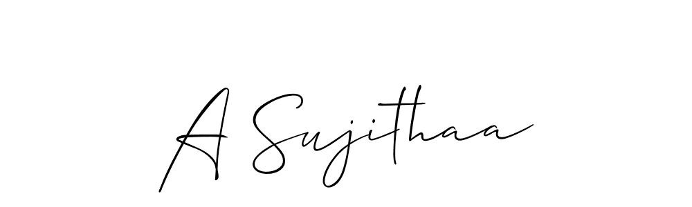 How to make A Sujithaa signature? Allison_Script is a professional autograph style. Create handwritten signature for A Sujithaa name. A Sujithaa signature style 2 images and pictures png