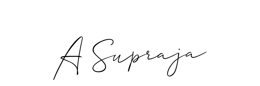 How to Draw A Supraja signature style? Allison_Script is a latest design signature styles for name A Supraja. A Supraja signature style 2 images and pictures png
