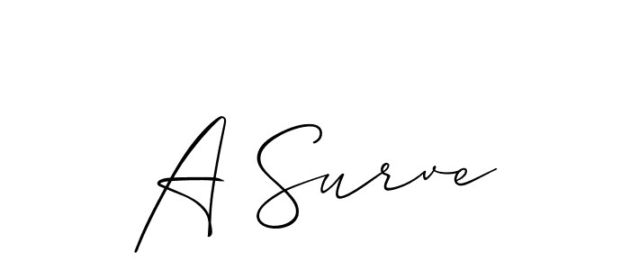 How to Draw A Surve signature style? Allison_Script is a latest design signature styles for name A Surve. A Surve signature style 2 images and pictures png