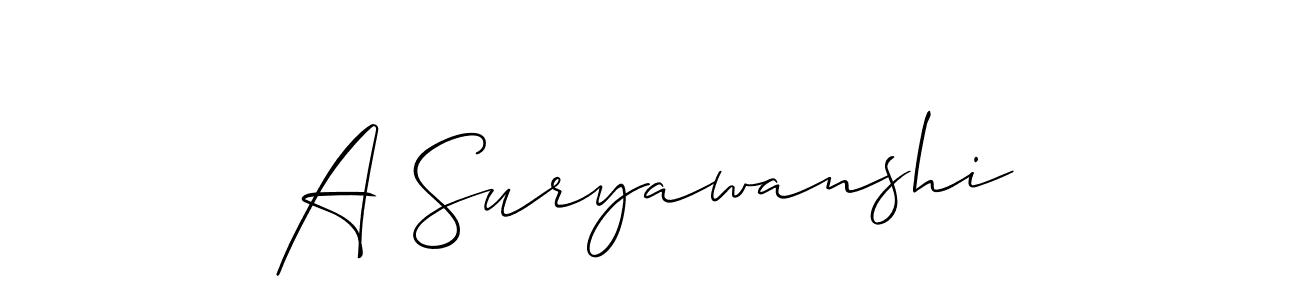 It looks lik you need a new signature style for name A Suryawanshi. Design unique handwritten (Allison_Script) signature with our free signature maker in just a few clicks. A Suryawanshi signature style 2 images and pictures png