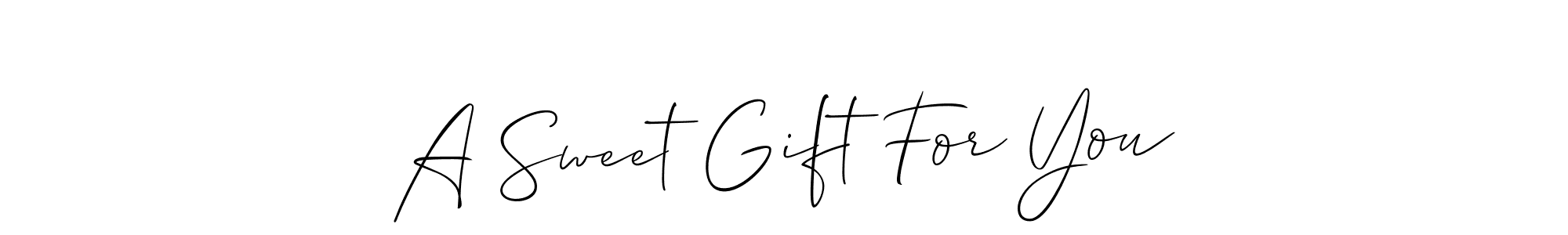 Use a signature maker to create a handwritten signature online. With this signature software, you can design (Allison_Script) your own signature for name A Sweet Gift For You. A Sweet Gift For You signature style 2 images and pictures png