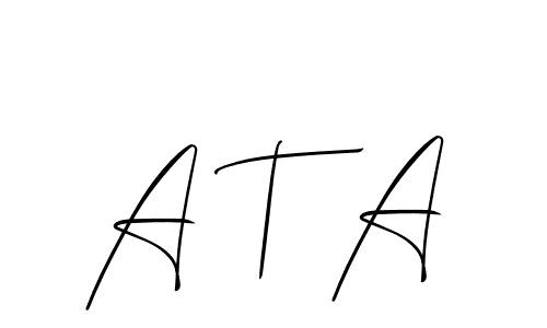 Make a beautiful signature design for name A T A. Use this online signature maker to create a handwritten signature for free. A T A signature style 2 images and pictures png