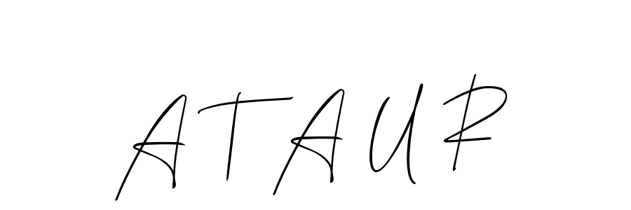 It looks lik you need a new signature style for name A T A U R. Design unique handwritten (Allison_Script) signature with our free signature maker in just a few clicks. A T A U R signature style 2 images and pictures png