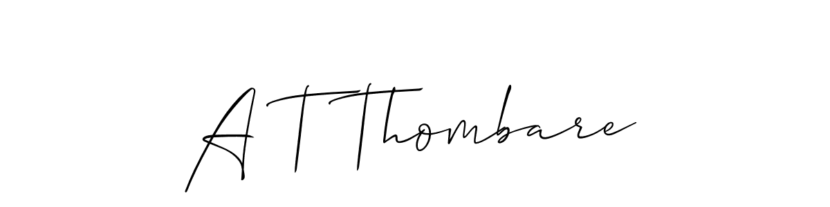How to Draw A T Thombare signature style? Allison_Script is a latest design signature styles for name A T Thombare. A T Thombare signature style 2 images and pictures png