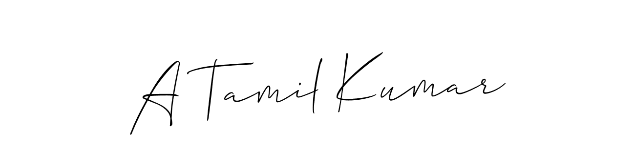 How to make A Tamil Kumar name signature. Use Allison_Script style for creating short signs online. This is the latest handwritten sign. A Tamil Kumar signature style 2 images and pictures png