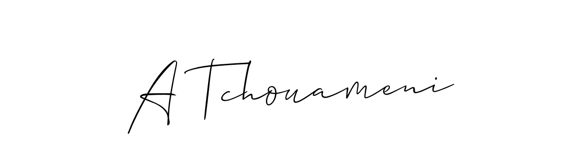 This is the best signature style for the A Tchouameni name. Also you like these signature font (Allison_Script). Mix name signature. A Tchouameni signature style 2 images and pictures png