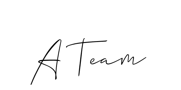 This is the best signature style for the A Team name. Also you like these signature font (Allison_Script). Mix name signature. A Team signature style 2 images and pictures png