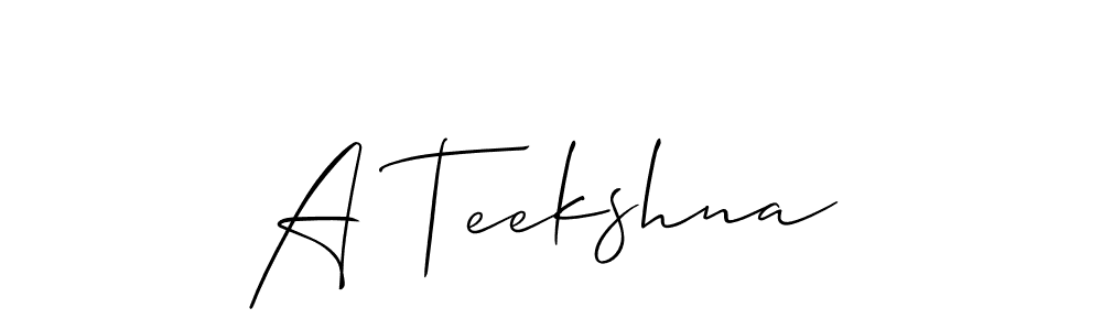 Here are the top 10 professional signature styles for the name A Teekshna. These are the best autograph styles you can use for your name. A Teekshna signature style 2 images and pictures png