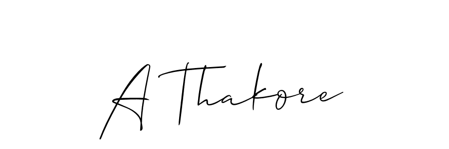 Use a signature maker to create a handwritten signature online. With this signature software, you can design (Allison_Script) your own signature for name A Thakore. A Thakore signature style 2 images and pictures png