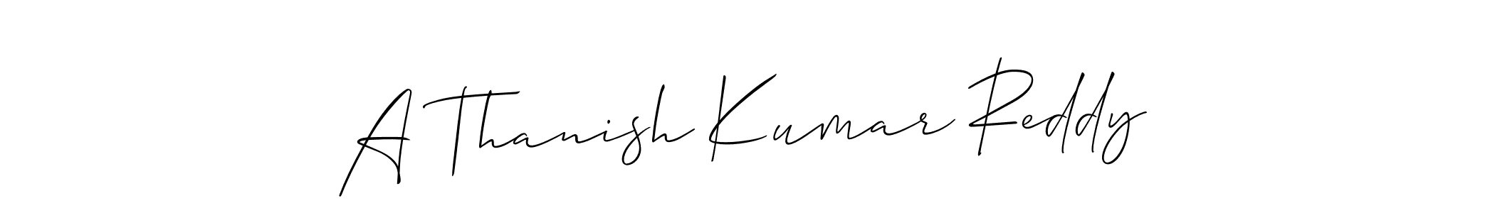 A Thanish Kumar Reddy stylish signature style. Best Handwritten Sign (Allison_Script) for my name. Handwritten Signature Collection Ideas for my name A Thanish Kumar Reddy. A Thanish Kumar Reddy signature style 2 images and pictures png