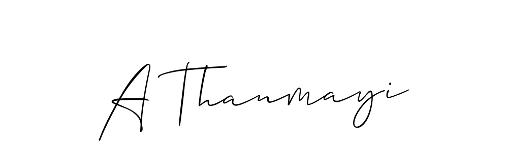 Here are the top 10 professional signature styles for the name A Thanmayi. These are the best autograph styles you can use for your name. A Thanmayi signature style 2 images and pictures png