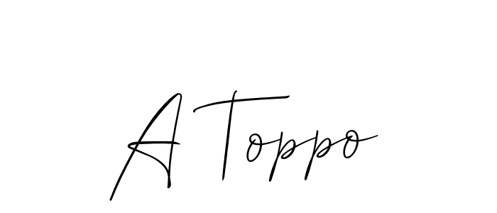 You can use this online signature creator to create a handwritten signature for the name A Toppo. This is the best online autograph maker. A Toppo signature style 2 images and pictures png