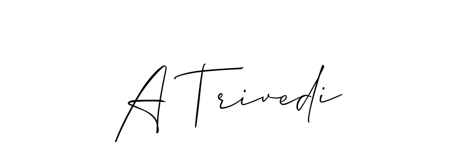 Best and Professional Signature Style for A Trivedi. Allison_Script Best Signature Style Collection. A Trivedi signature style 2 images and pictures png